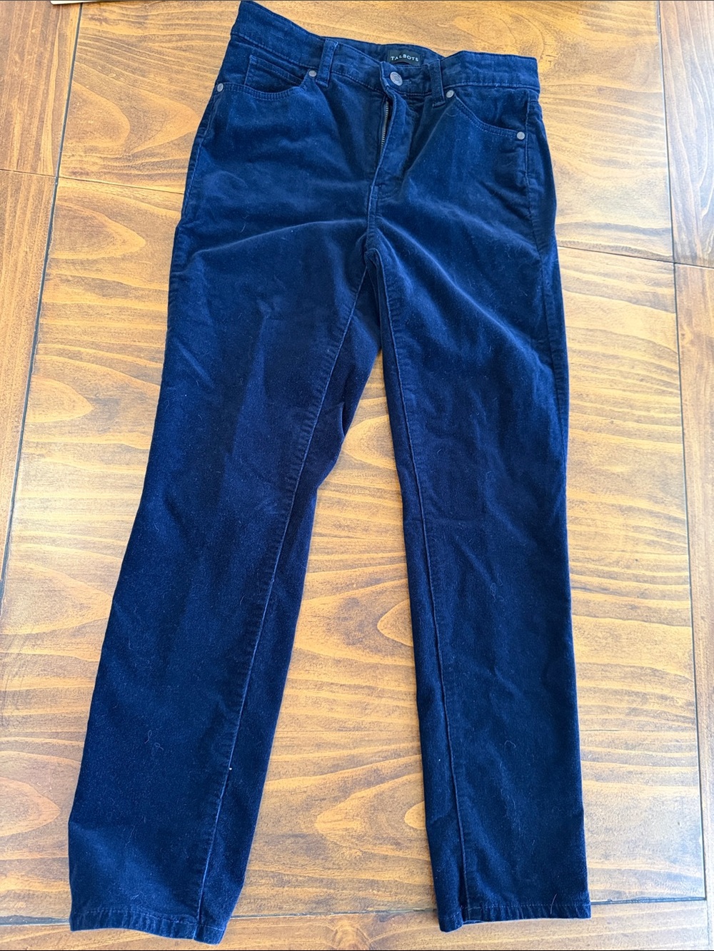Talbots Women's 2P Navy Corduroy Straight Leg Pants